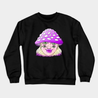 Mushroom Top Lady Crewneck Sweatshirt